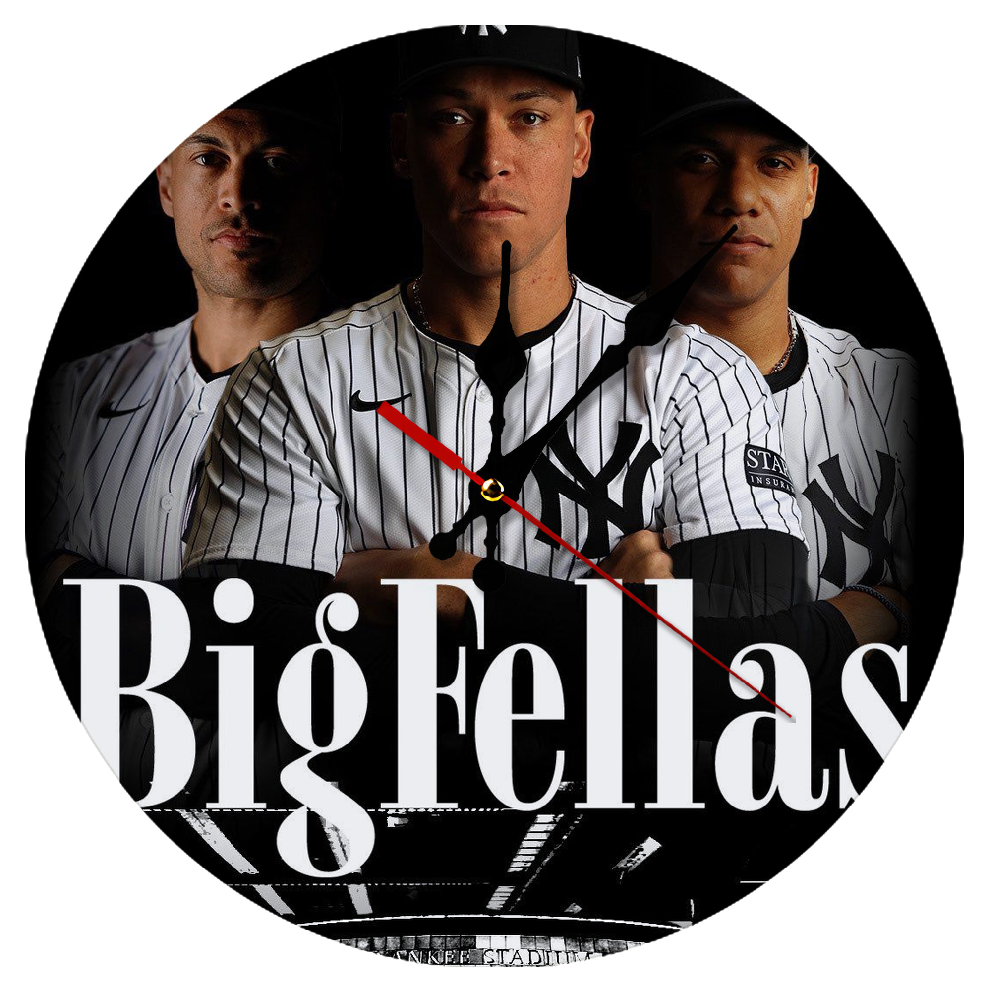 New York Yankees 341 Silent Round Wall Clock – Modern & Stylish DIY Design, Durable Wood Construction, Easy To Install – Perfect For Office, Bedroom, Living Room, And More